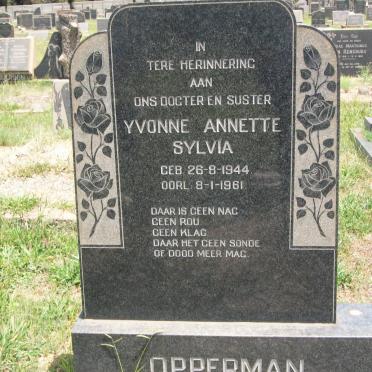 OPPERMAN Yvonne Annette Sylvia 1944-1961