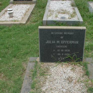 OPPERMAN Maria Johanna nee VENTER 1930-1952