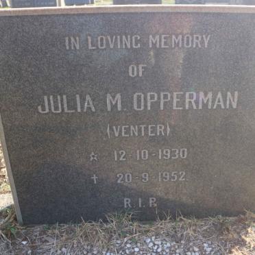 OPPERMAN Julia nee VENTER 1930-1952
