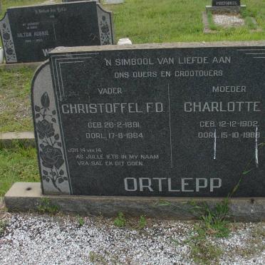 ORTLEPP Christoffel F.D. 1891-1984 &amp; Charlotte D. 1902-1988