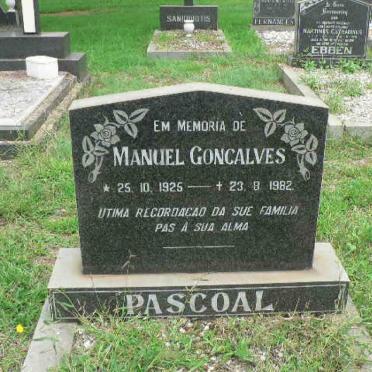 PASCOAL Manuel Goncalves 1925-1982