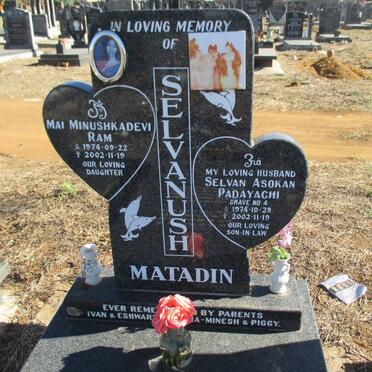 PADAYACHI Selvan Asokan 1974-2002 &amp; Mai Minushkadevi Ram 1974-2002