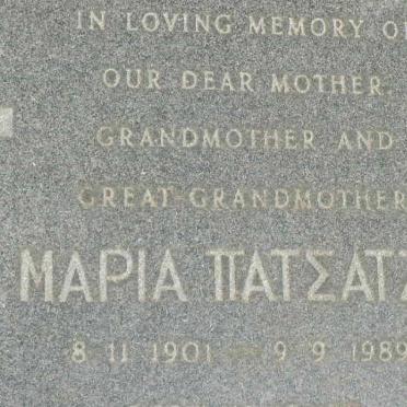PATSATZIS Maria 1901-1989