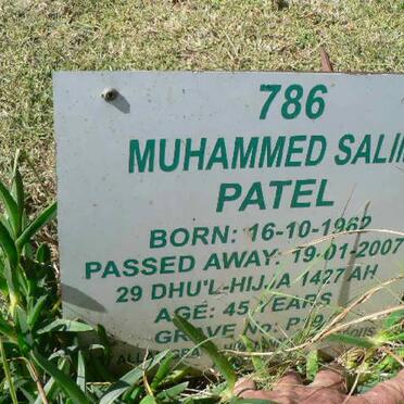 PATEL Muhammed Salim 1962-2007