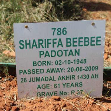 PADOTAN Shariffa Beebee 1948-2009
