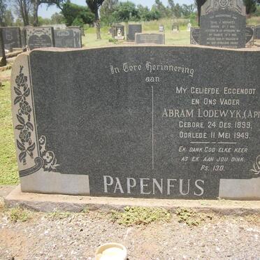 PAPENFUS Abram Lodewyk 1899-1949