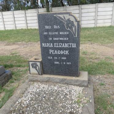 PEACOCK Maria Elizabeth 1886-1971