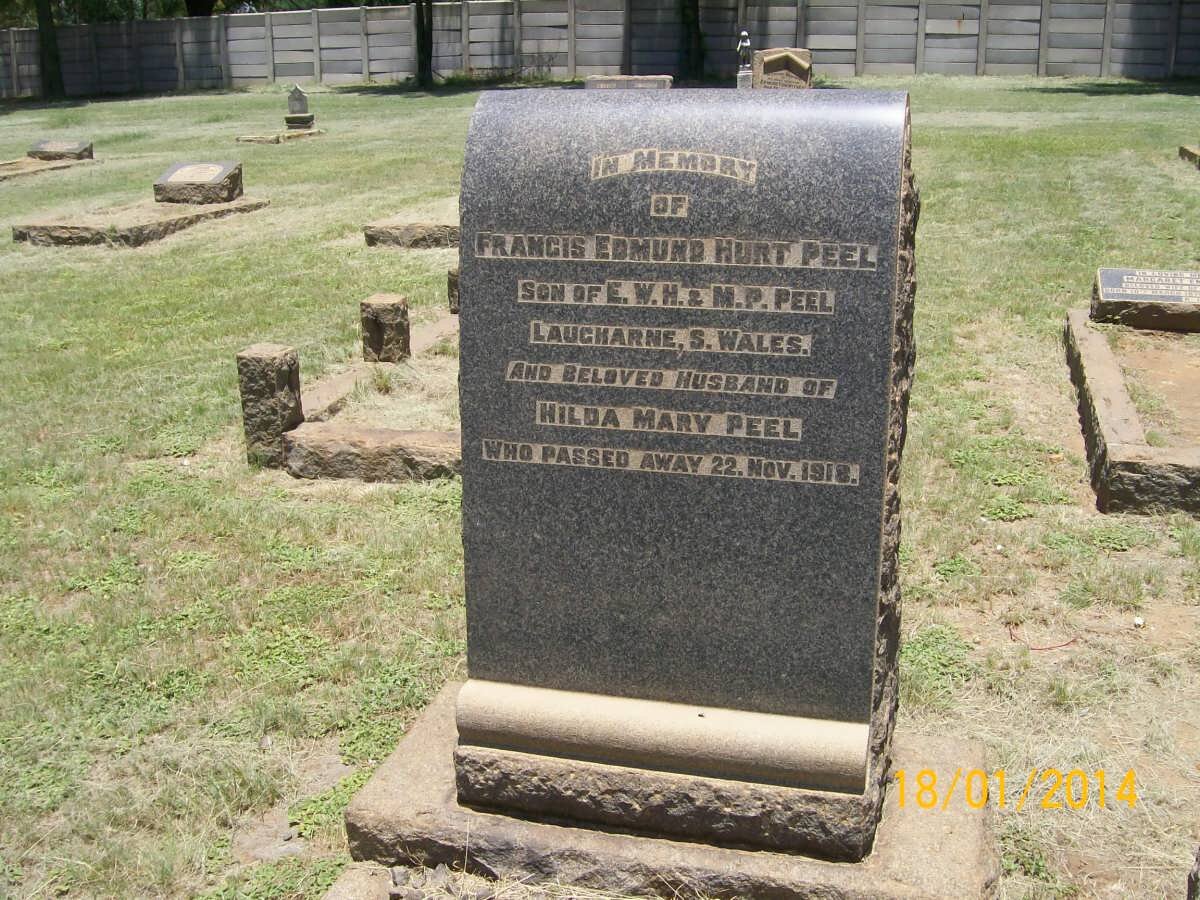 PEEL Francis Edmund Hurt -1918
