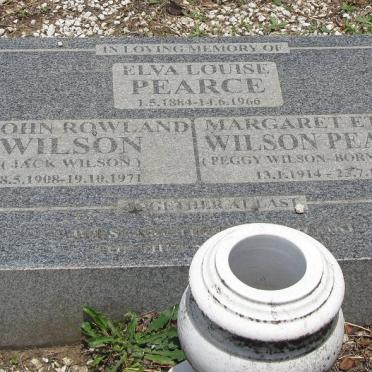 PEARCE Elva Louise 1884-1966 :: WILSON John Rowland 1908-1971 &amp; Margaret Ethel PEARCE 1914-1997 