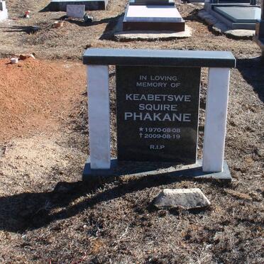 PHAKANE Keabetswe Squire 1970-2009