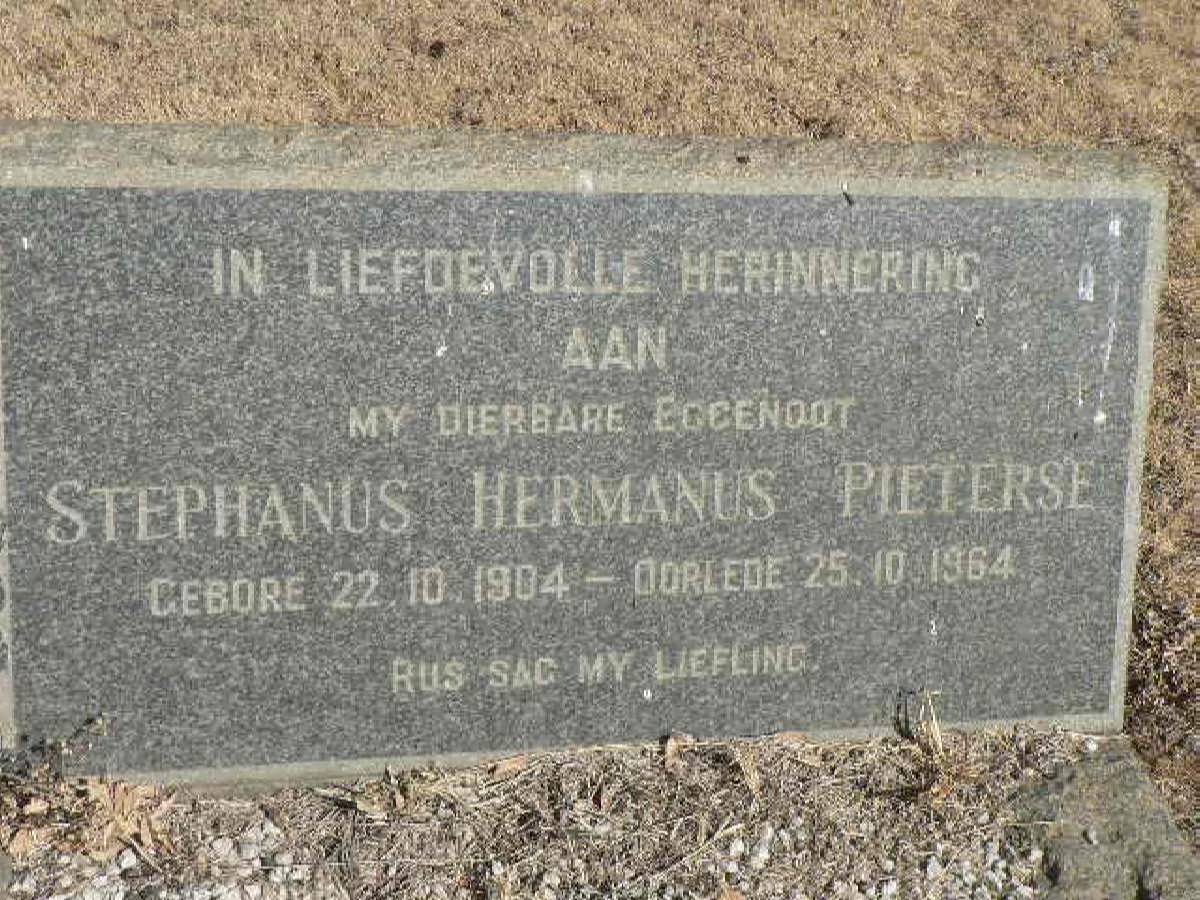 PIETERSE Stephanus Hermanus 1904-1964