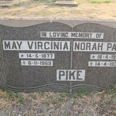 PIKE May Virginia 1877-1969 :: PIKE Norah Pamela 1913-1934