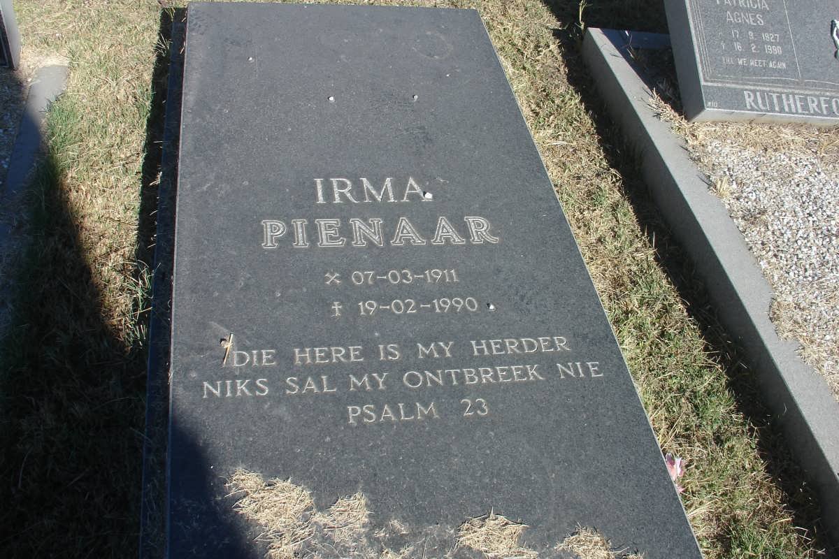 PIENAAR Irma 1911-1990