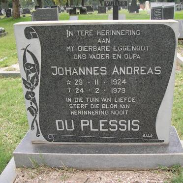PLESSIS Johannes Andreas, du 1924-1979