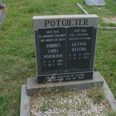 POTGIETER Andries Marthunis 1920-1974 &amp; Gesina Helena 1920-1984