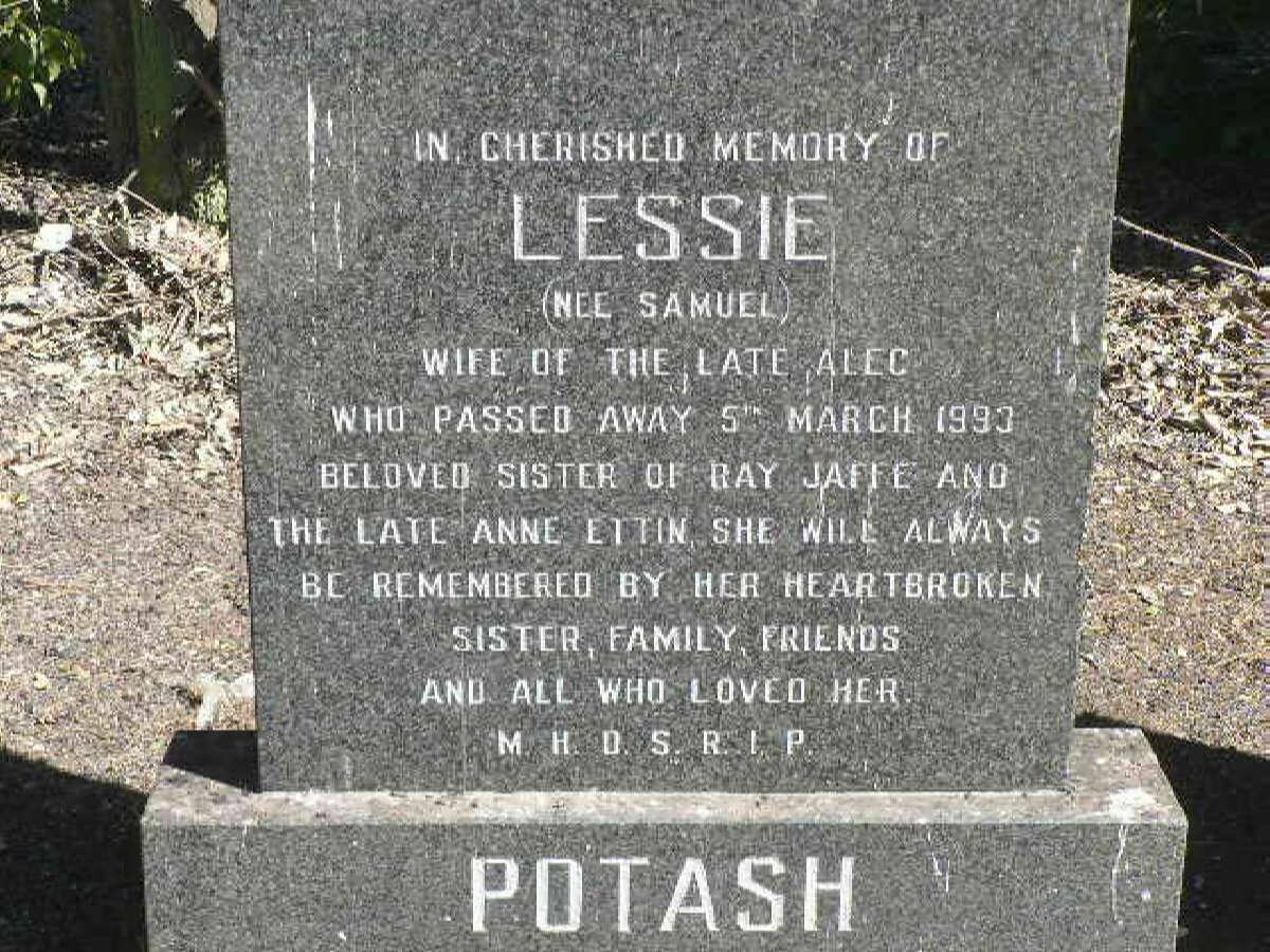 POTASH Lessie nee SAMUEL -1993