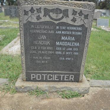 POTGIETER Jan Hendrik 1895-1964 &amp; Maria Magdalena 1901-1981