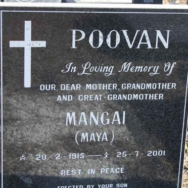 POOVAN Mangai 1915-2001