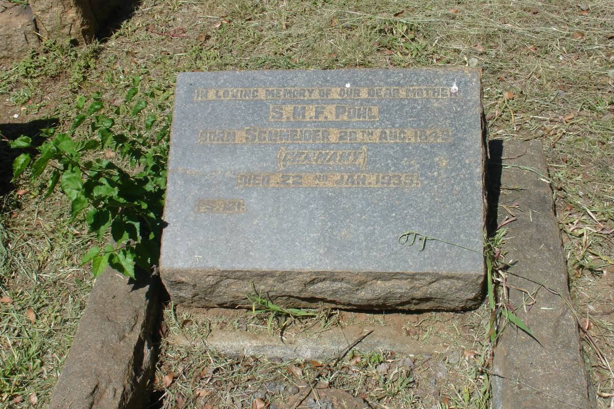 POHL S.M.F nee SCHNEIDER 1849-1935