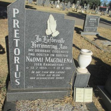 PRETORIUS Naomi Magdalena nee RADEMEYER 1955-1981