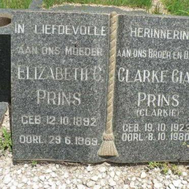 PRINS Clarke Giani 1925-1980 &amp; Elizabeth C. 1892-1969