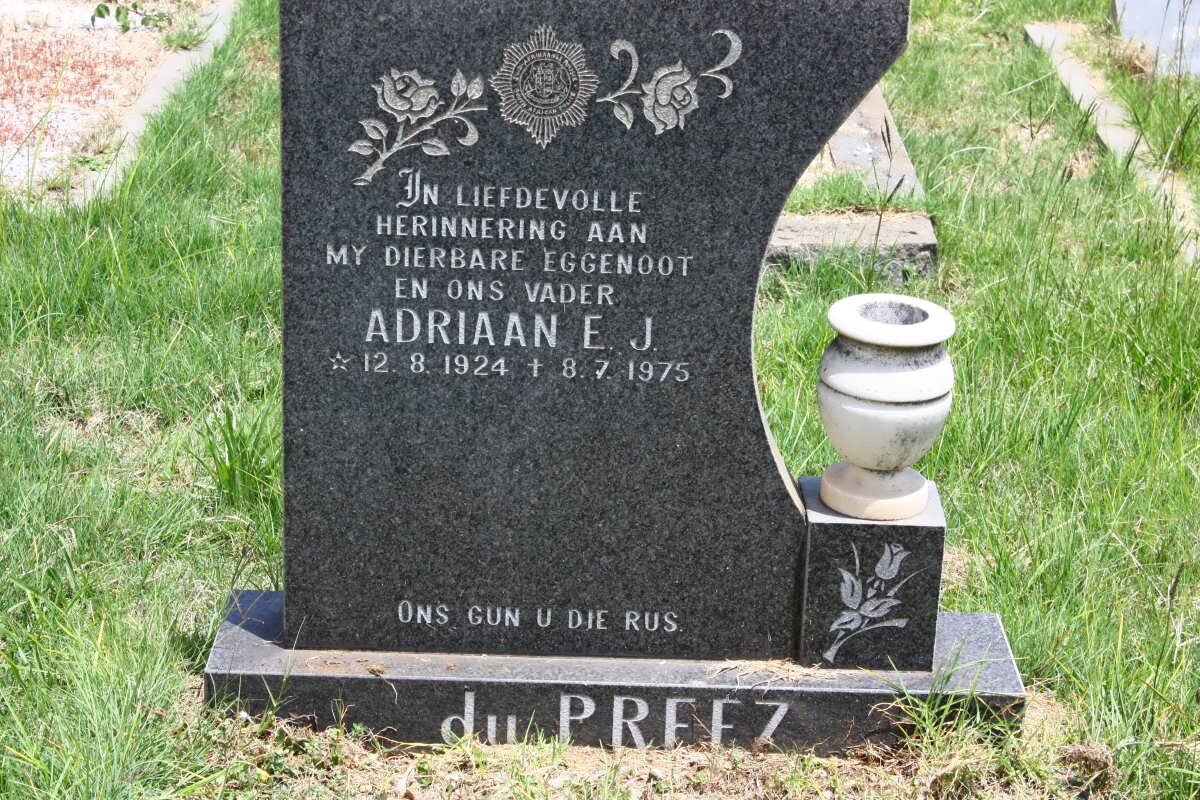 PREEZ Adriaan E.J., du 1924-1975