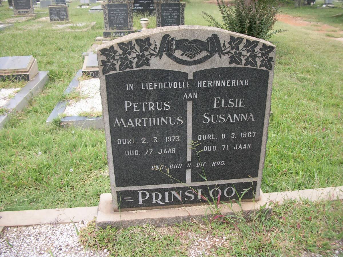 PRINSLOO Petrus Marthinus -1973 &amp; Elsie Susanna -1967