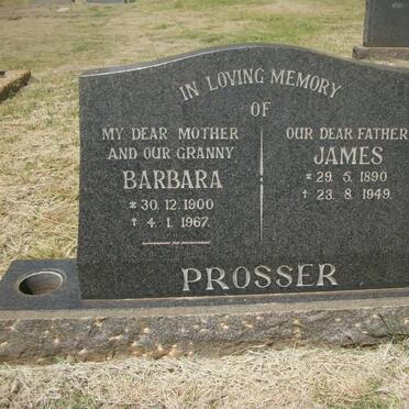 PROSSER James 1890-1949 &amp; Barbara 1900-1967