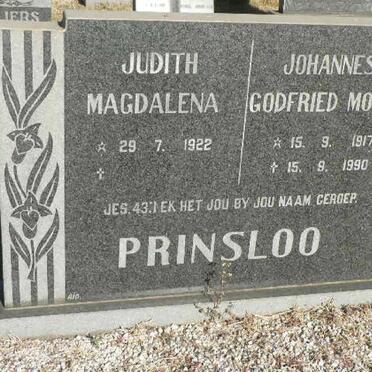 PRINSLOO Johannes Godfried Mocke 1917-1990 &amp; Judith Magdalena 1922-