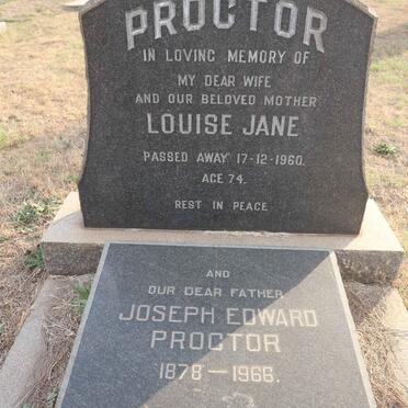 PROCTOR Joseph Edward 1878-1966 &amp; Louise Jane -1960