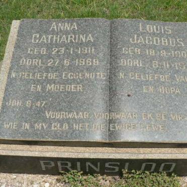 PRINSLOO Louis Jacobus 1906-1977 &amp; Anna Catharina 1911-1969