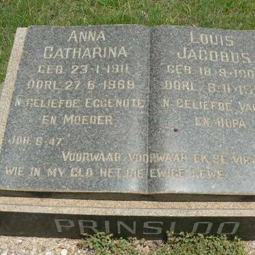 PRINSLOO Louis Jacobus 1906-1977 &amp; Anna Catharina 1911-1969
