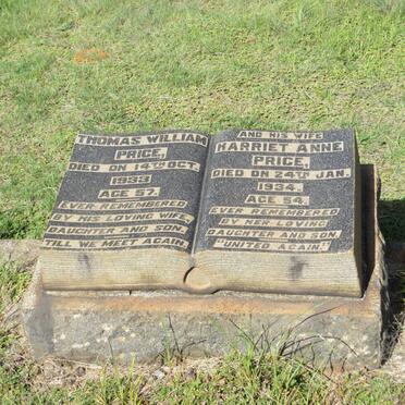 PRICE Thomas William -1933 &amp; Harriet Anne -1934