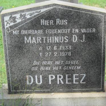 PREEZ Marthinus D.J., du 1933-1978
