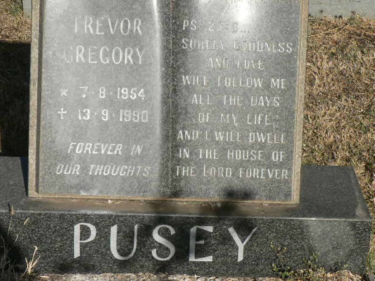 PUSEY Trevor Gregory 1954-1990