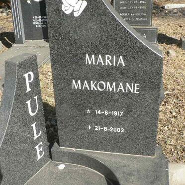 PULE Maria Makomane 1917-2002