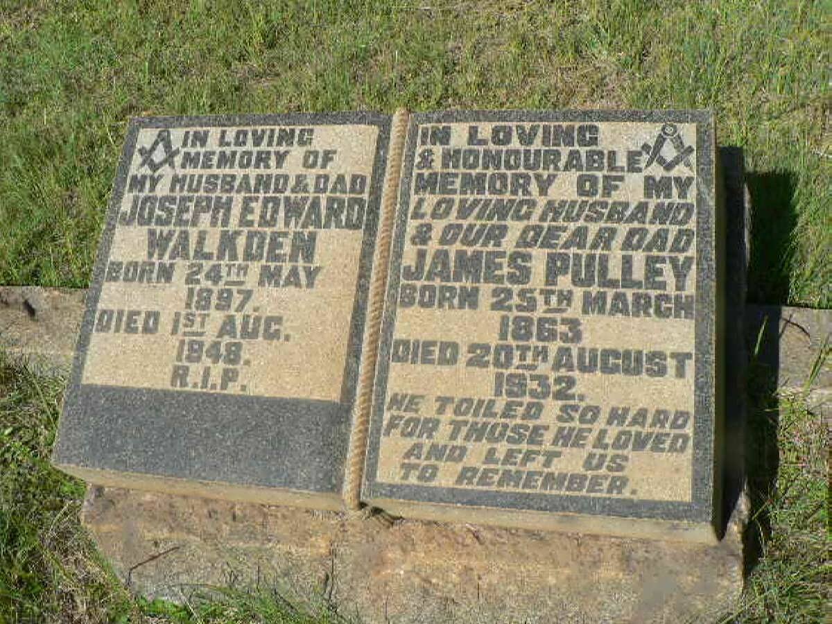 PULLEY James 1863-1932 :: WALKDEN Joseph Edward 1897-1948