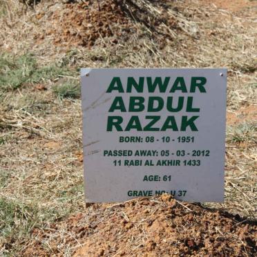 RAZAK Anwar Abdul 1951-2012