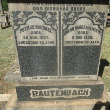 RAUTENBACH Petrus Michael -1927 &amp; Dinah Maria MEYER -1930
