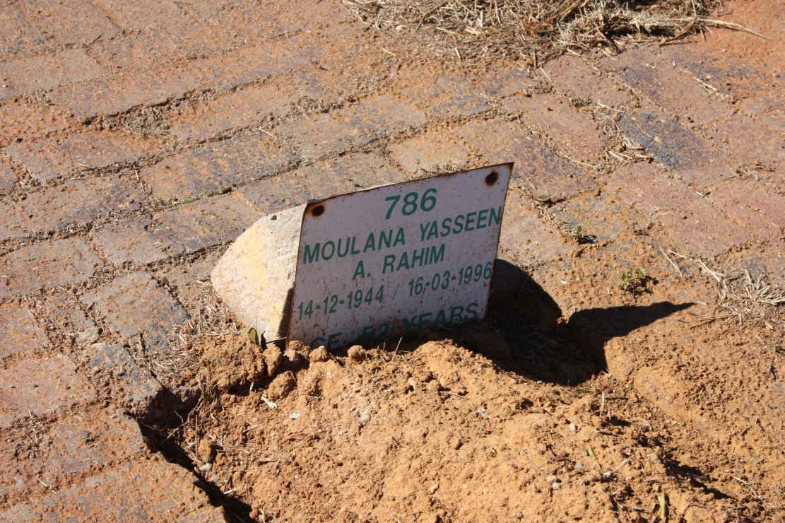 RAHIM Moulana Yasseen A. 1944-1996