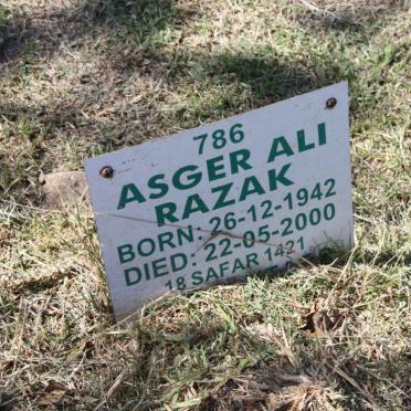 RAZAK Asger Ali 1942-2000