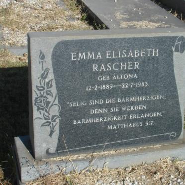 RASCHER Emma Elizabeth nee ALTONA 1889-1983