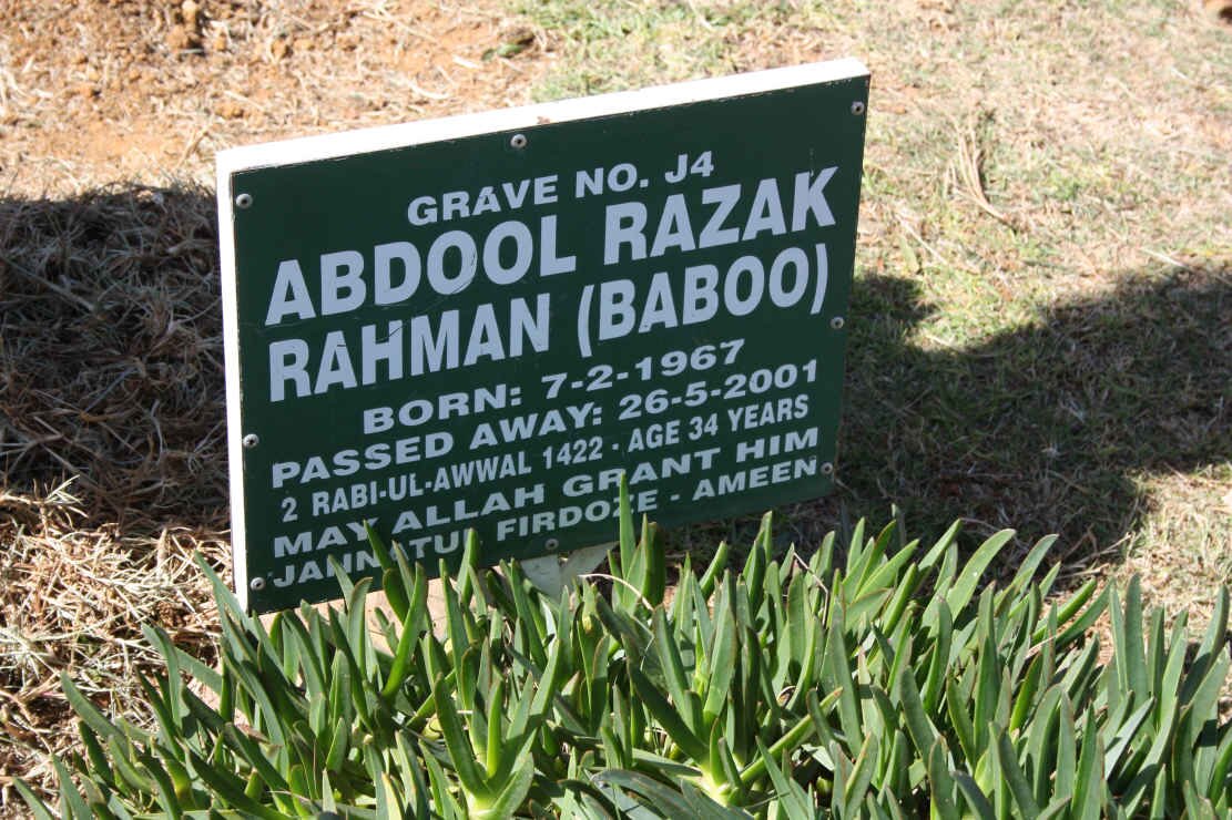 RAHMAN Abdool Razak 1967-2001