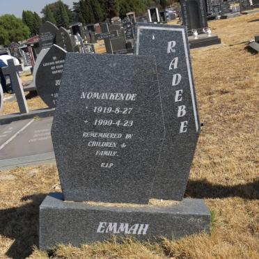 RADEBE Nomankende Emmah 1919-1999