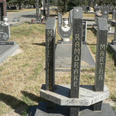 RAMORAKE Masetlhogo Martha 1911-1996