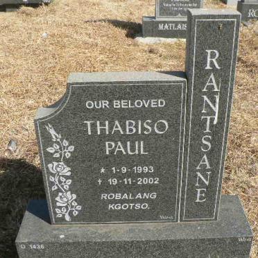 RANTSANE Thabiso Paul 1993-2002