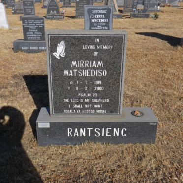 RANTSIENG Mirriam Matshediso 1919-2000