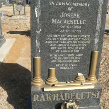 RAKHABELETSI Joseph Magaeselle 1953-2003
