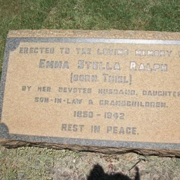 RALPH Emma Stella nee THIEL 1850-1942