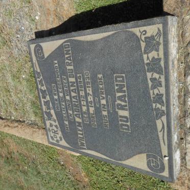 RAND Willem Adriaan, du 1894-1930